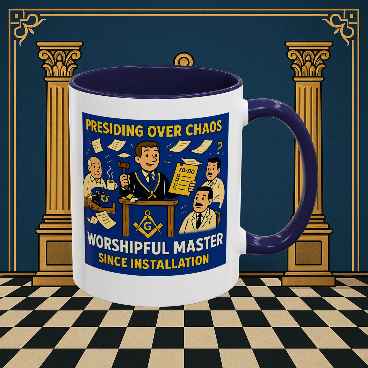 Masonic Mugs - Leadership Labyrinth - Worshipful Master Printify