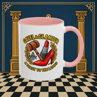 Masonic Mugs – Gavel & Glamour: A Toast to the Ladies (Accent Coloured 11oz Mug) Printify