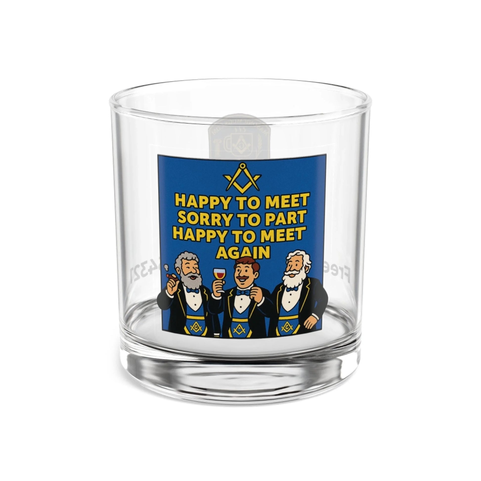 Masonic Mugs Personalised 10oz Rocks Glass – Square and Compasses Edition - Masonic Mugs