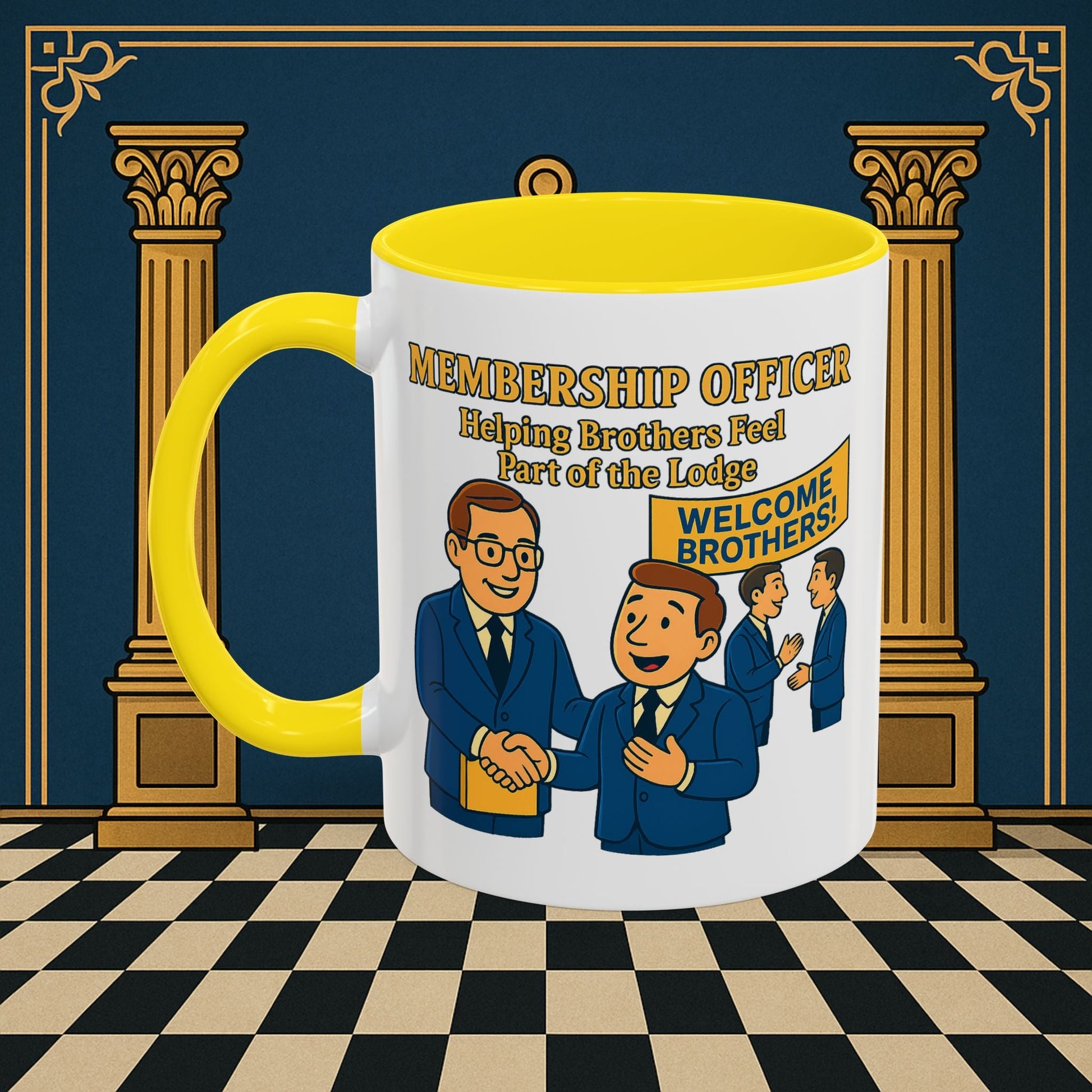 Masonic Mugs - Brotherhood Welcome - Membership Secretary Printify