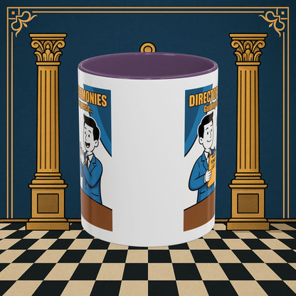 Masonic Mugs Ready to Go - Accent Coloured 11oz Mug - Toasting Protocol - Director of Ceremonies Printify