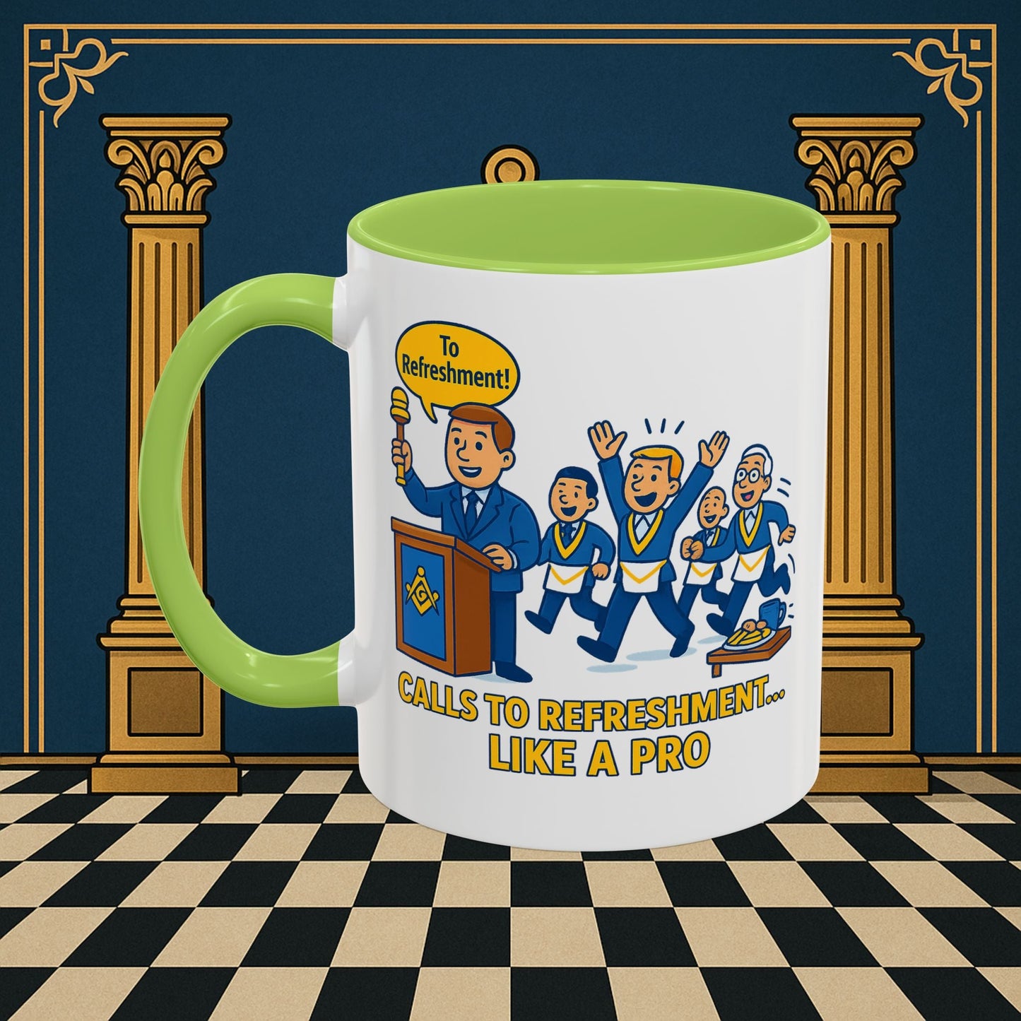 Masonic Mugs - Masonic Refreshment Revelry: Fraternal Lodge Humor, Junior Warden Printify