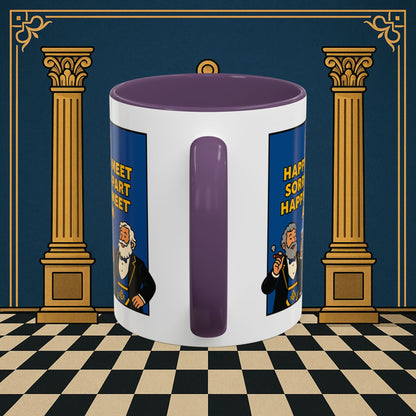 Masonic Mugs Ready to Go – Happy to Meet Again (Accent Coloured 11oz Mug) Printify