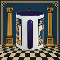 Masonic Mugs Ready to Go – All My Aprons Are at the Cleaner’s (Accent Coloured 11oz Mug) Printify