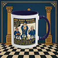 Masonic Mugs Ready to Go – How Many Masons? (Accent Coloured 11oz Mug) Printify