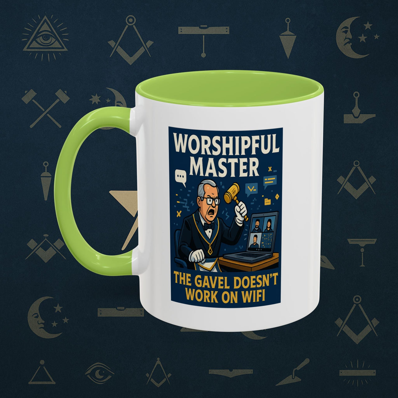 Masonic Mugs - Virtual Vertigo - Worshipful Master Printify