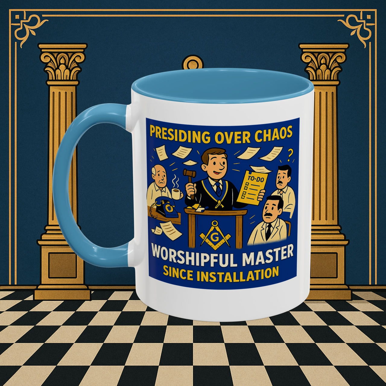 Masonic Mugs - Leadership Labyrinth - Worshipful Master Printify