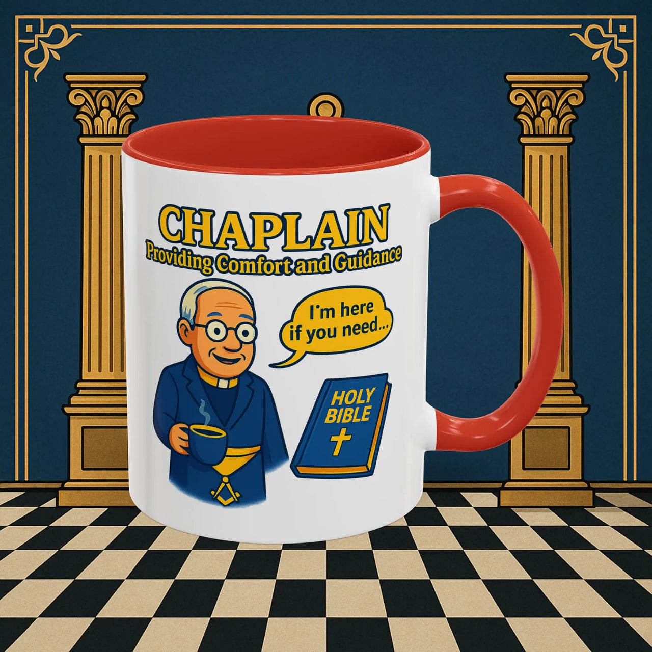 Masonic Mugs Ready to Go - Comfort in Faith - Chaplain Printify