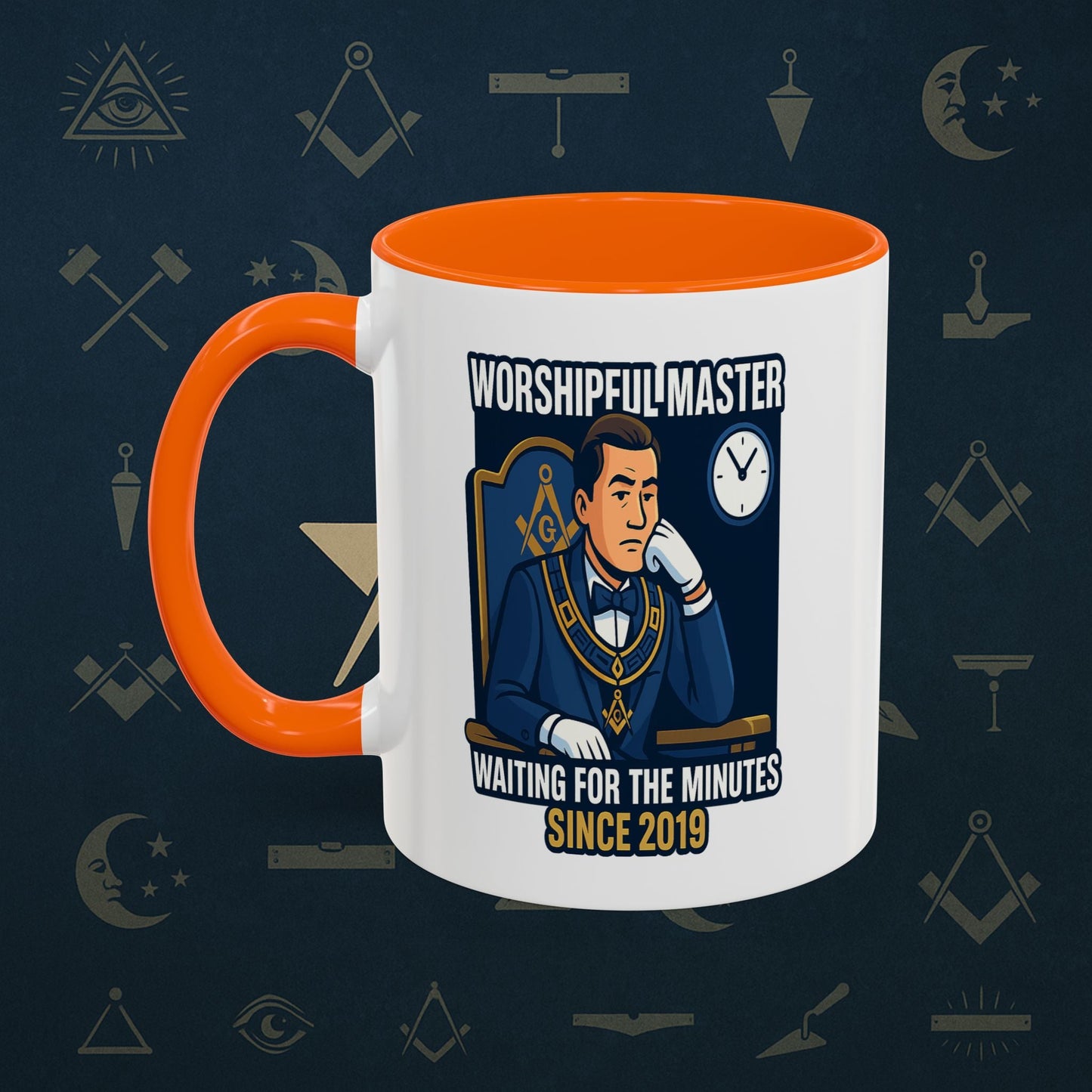 Masonic Mugs - Masonic Monotony - Worshipful Master Printify