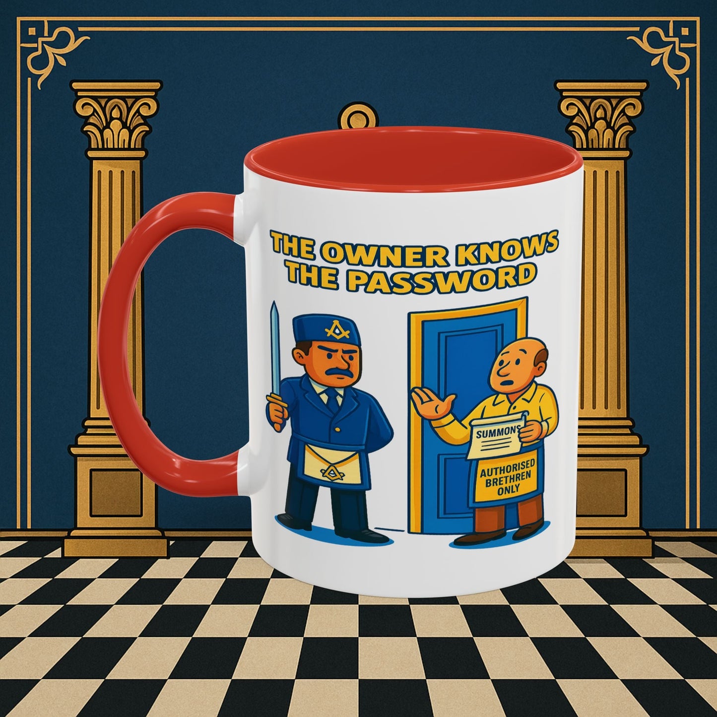Masonic Mugs - Accent Coloured 11oz Mug - Masonic Mayhem - Inner Guard Printify