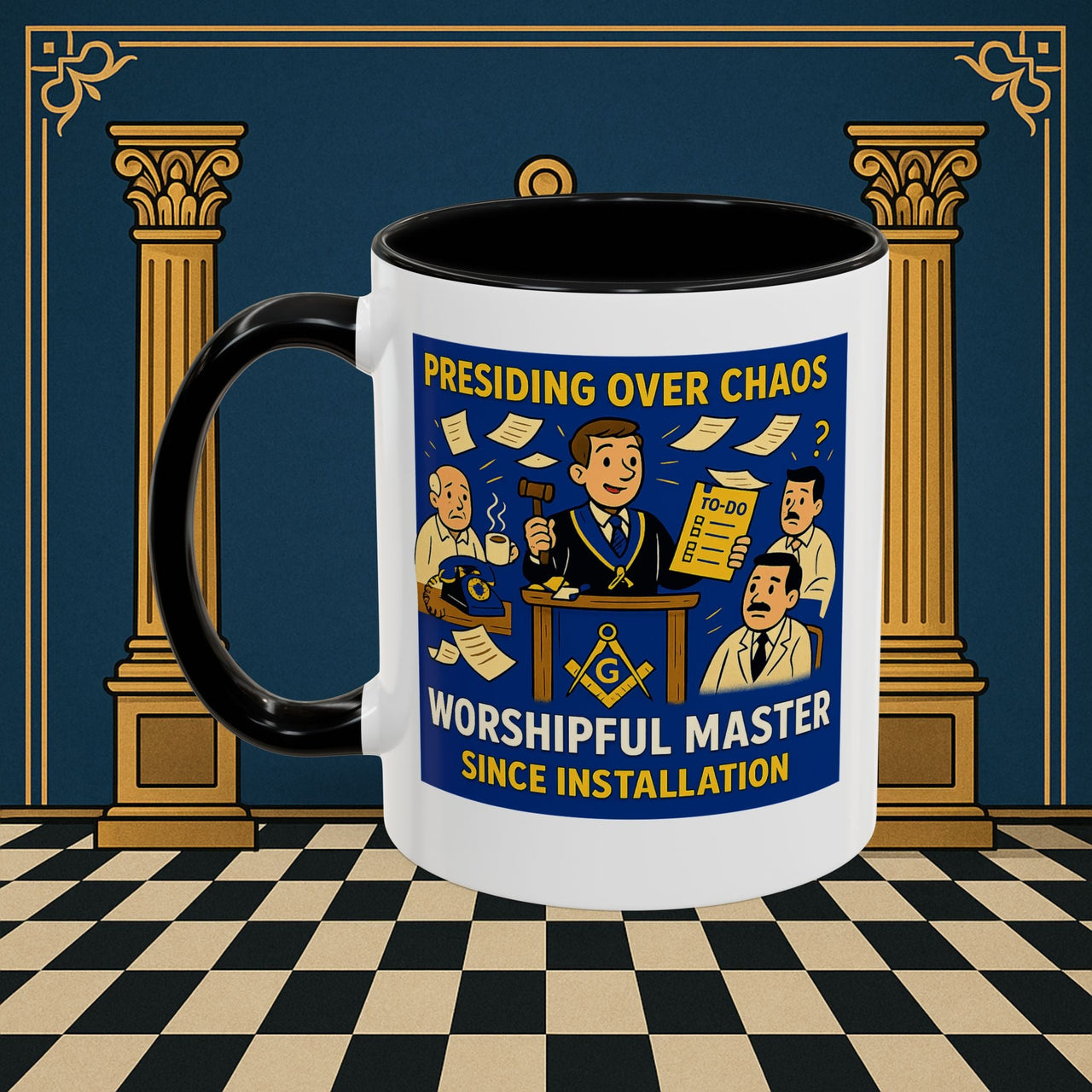 Masonic Mugs - Leadership Labyrinth - Worshipful Master Printify