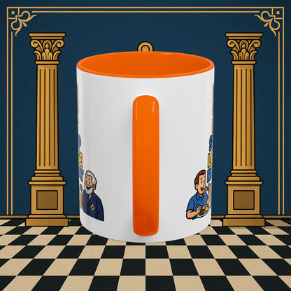 Masonic Mugs Ready to Go – Eat Sleep Lodge Repeat (Accent Coloured 11oz Mug) Printify