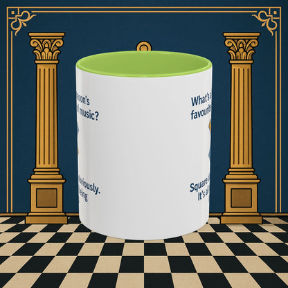 Masonic Mugs Ready to Go – Favourite Type of Music (Accent Coloured 11oz Mug) Printify
