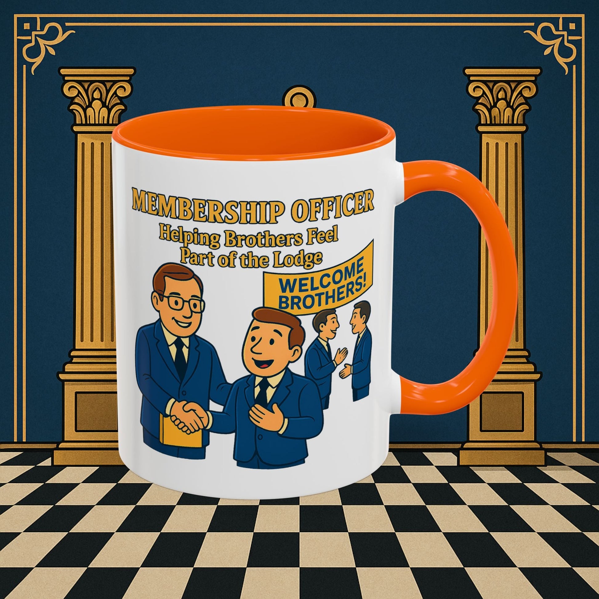 Masonic Mugs - Brotherhood Welcome - Membership Secretary Printify