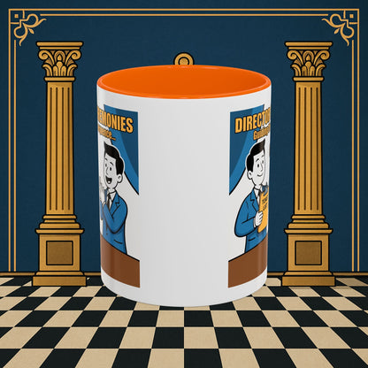 Masonic Mugs Ready to Go - Accent Coloured 11oz Mug - Toasting Protocol - Director of Ceremonies Printify