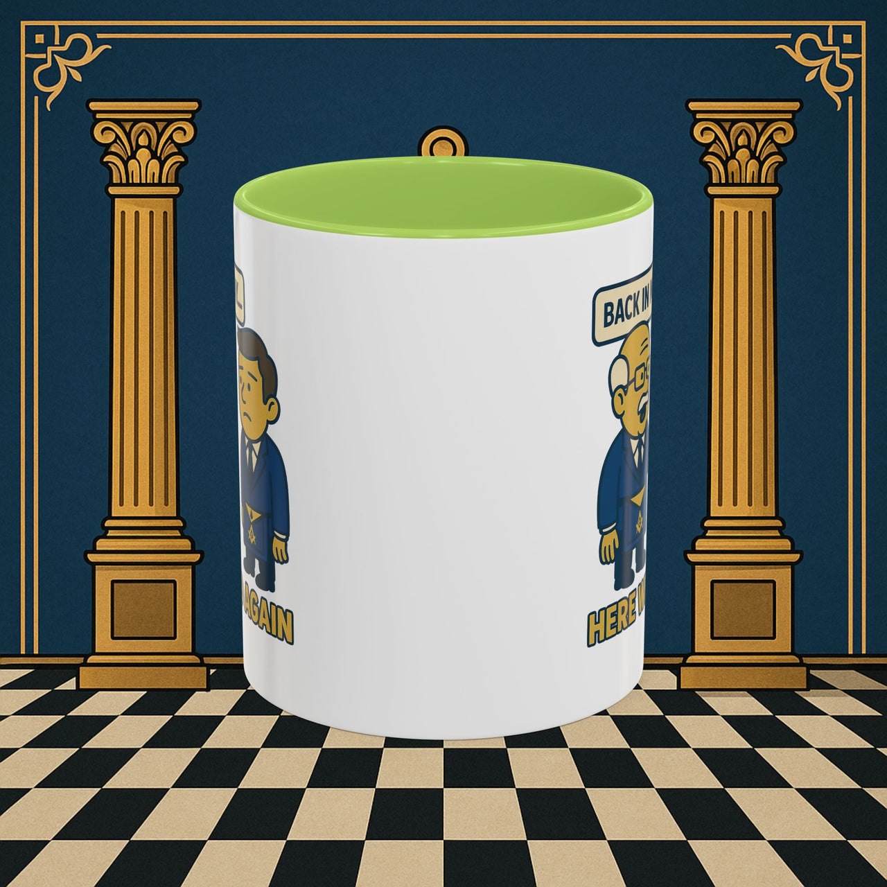Masonic Mugs Ready to Go – Back in My Day… (Accent Coloured 11oz Mug) Printify