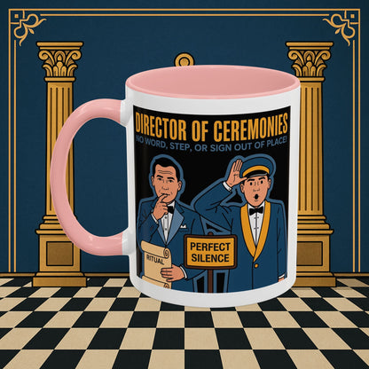 Masonic Mugs Ready to Go - Accent Coloured 11oz Mug - Ceremonial Protocol - Director of Ceremonies Printify