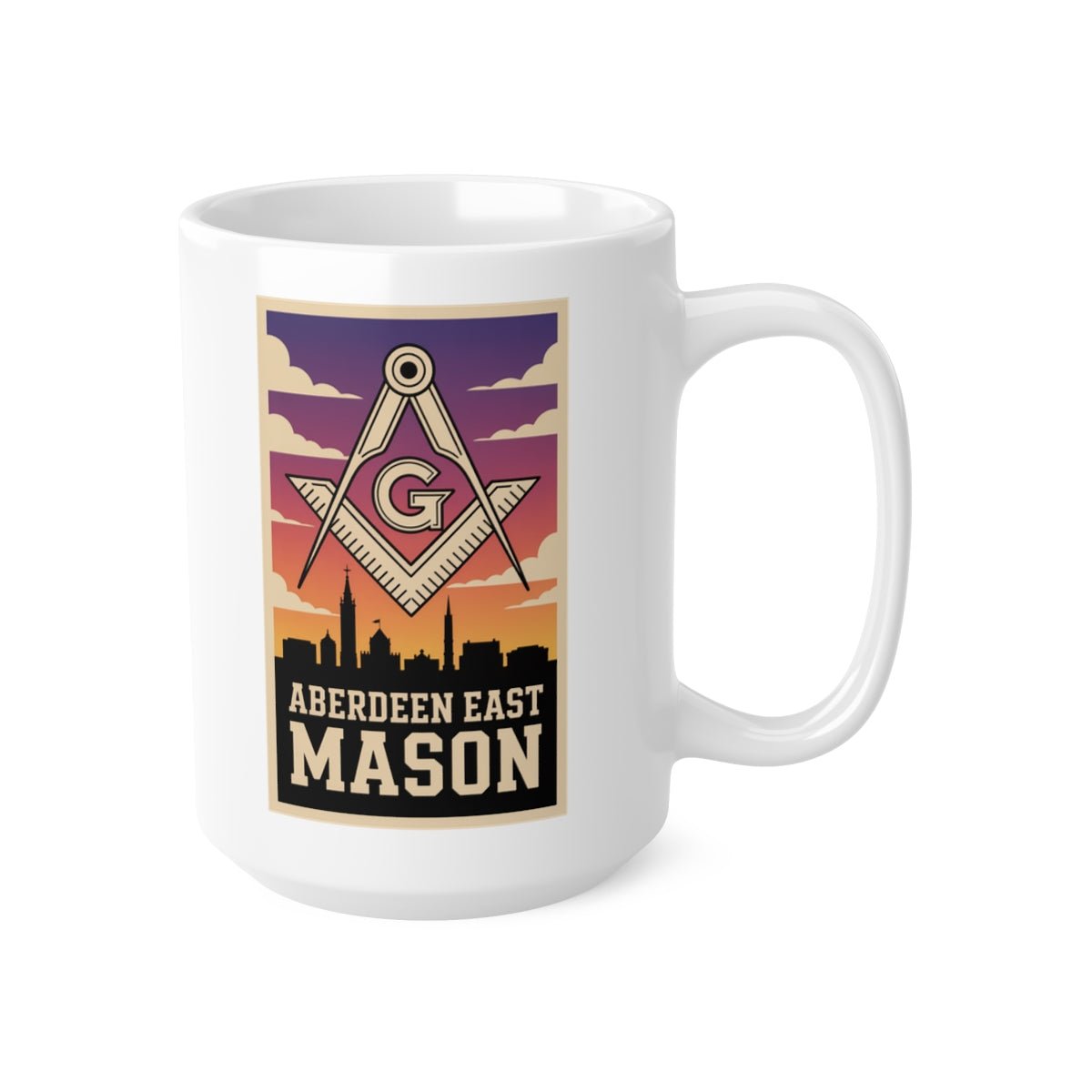 Aberdeen East Mason Custom Masonic Coffee Mug - Freemason Gift - Masonic Mugs
