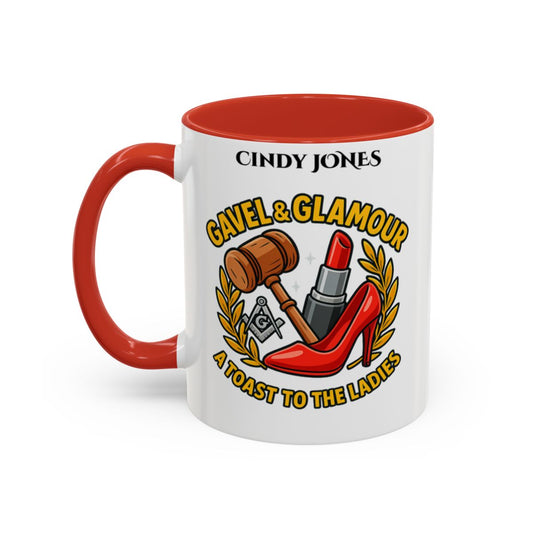 Ladies Night Design - Freemason Personalised Mug - Gavel and Glamour AnywherePOD