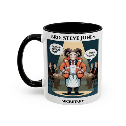 Premium Personalised Freemason Colour Rim Mug - Royal Ark Mariner AnywherePOD