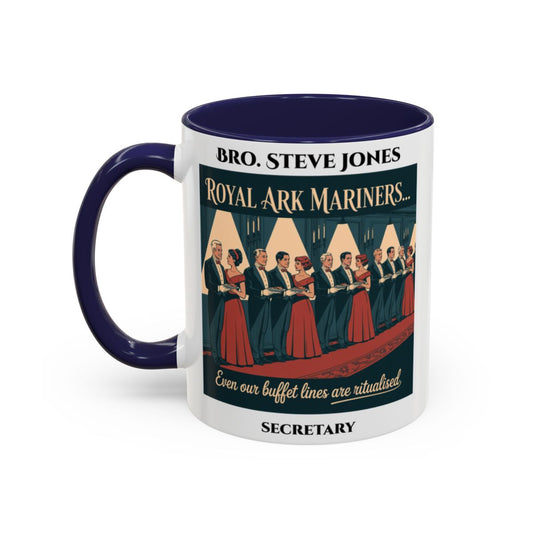 Premium Personalised Freemason Colour Rim Mug - Royal Ark Mariner AnywherePOD