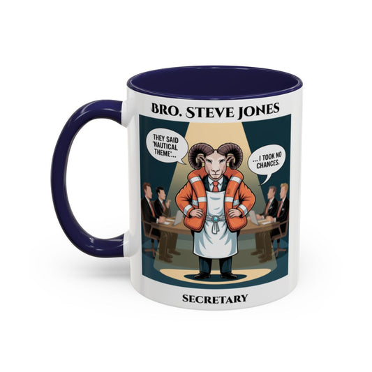 Premium Personalised Freemason Colour Rim Mug - Royal Ark Mariner AnywherePOD
