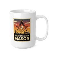Bedfordshire Mason Custom Masonic Coffee Mug - Freemason Gift - Masonic Mugs