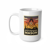Bedfordshire Mason Custom Masonic Coffee Mug - Freemason Gift - Masonic Mugs