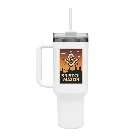 Bristol Mason 40oz Stainless Steel Masonic Travel Tumbler - Masonic Mugs