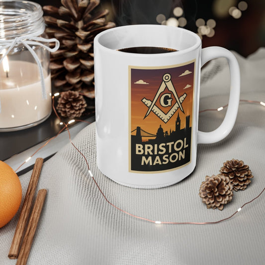 Bristol Mason Custom Masonic Coffee Mug - Freemason Gift - Masonic Mugs