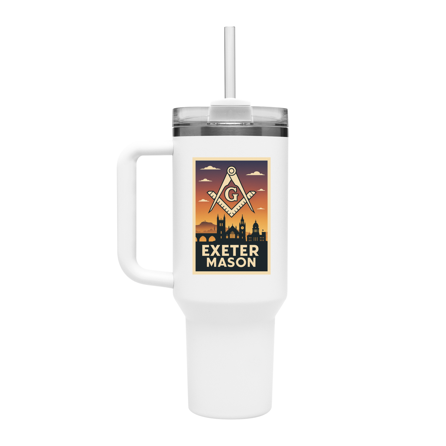 Exeter Mason 40oz Stainless Steel Masonic Travel Tumbler AnywherePOD
