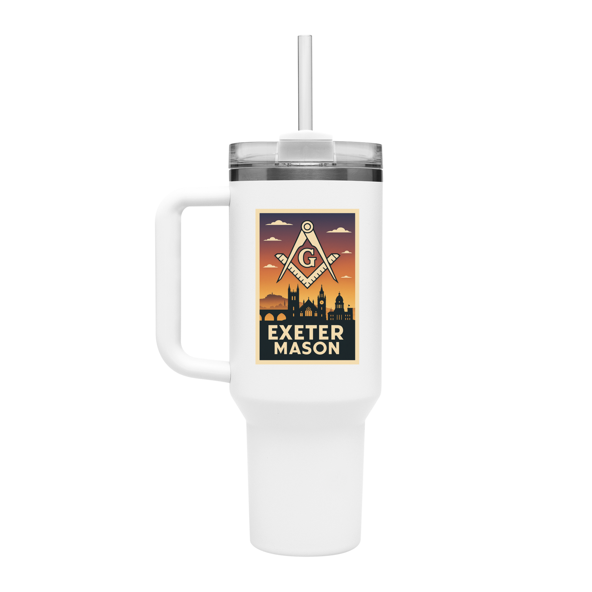 Exeter Mason 40oz Stainless Steel Masonic Travel Tumbler AnywherePOD