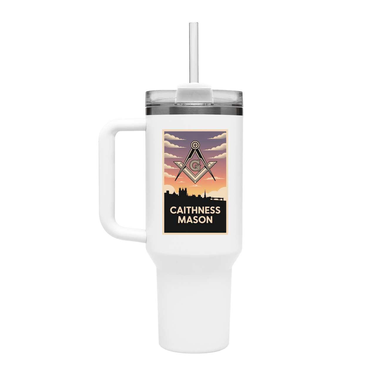 Caithness Mason 40oz Stainless Steel Masonic Travel Tumbler - Masonic Mugs