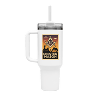 Chester Mason 40oz Stainless Steel Masonic Travel Tumbler - Masonic Mugs