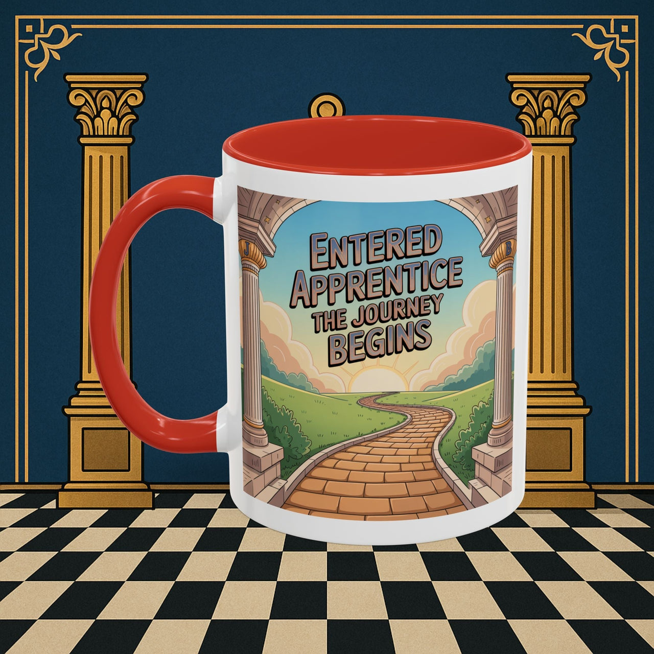 Copy of Premium Ready to Go Freemason Design | Entered Apprentice The Journey Begins - Masonic Mugs