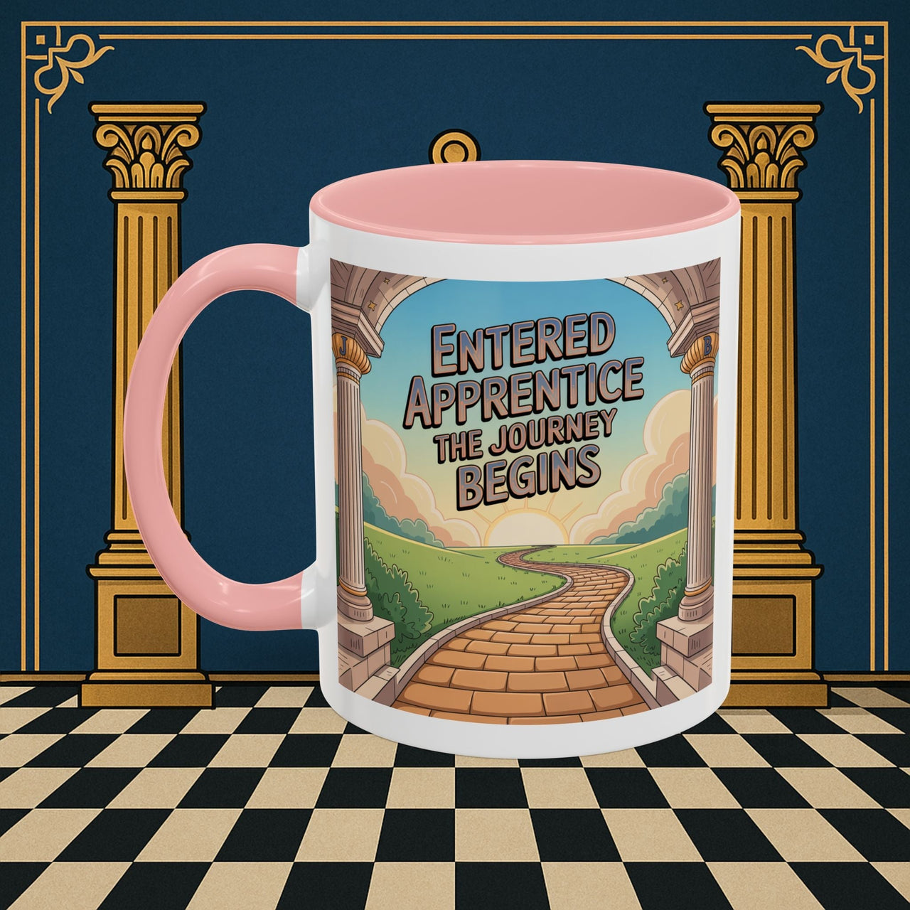 Copy of Premium Ready to Go Freemason Design | Entered Apprentice The Journey Begins - Masonic Mugs