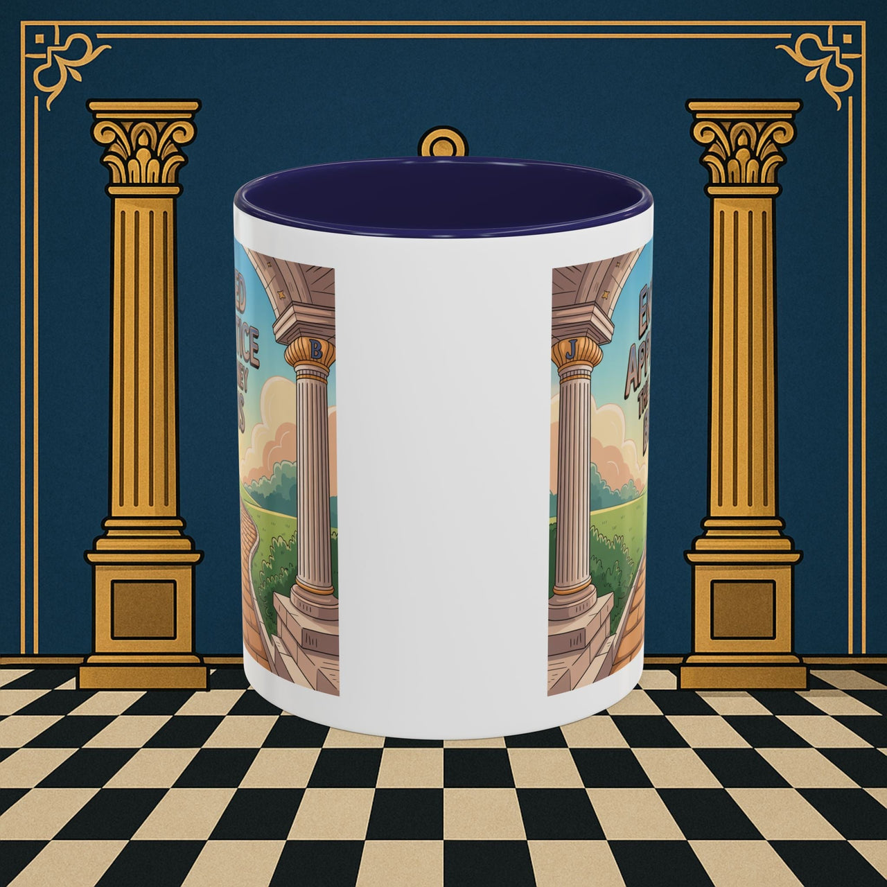 Copy of Premium Ready to Go Freemason Design | Entered Apprentice The Journey Begins - Masonic Mugs