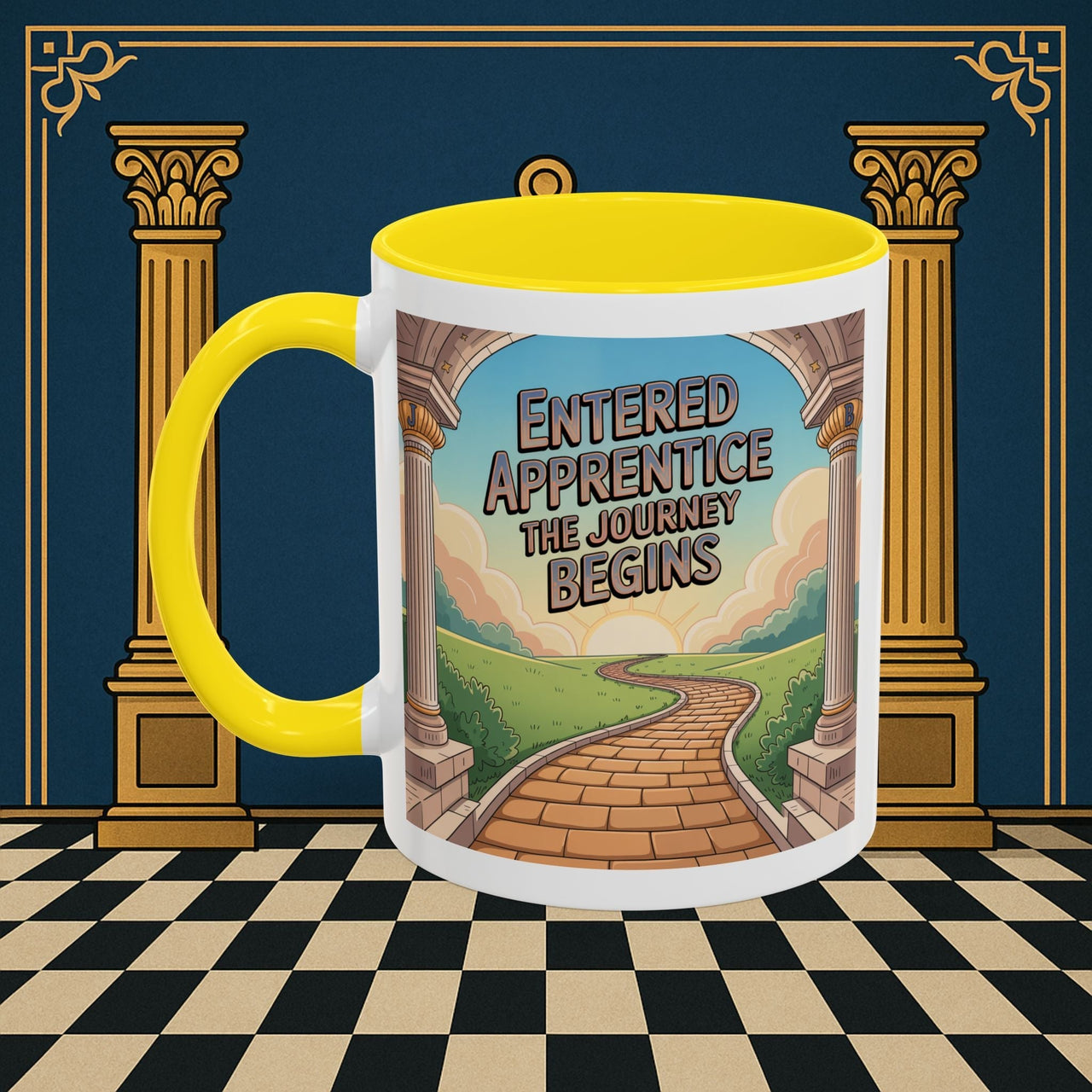 Copy of Premium Ready to Go Freemason Design | Entered Apprentice The Journey Begins - Masonic Mugs