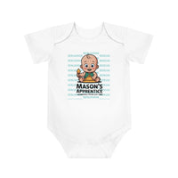 Cotton Baby Bodysuit with Fun Graphic Print Personalized Baby Bodysuit with Masonic Design - Masonic Mugs