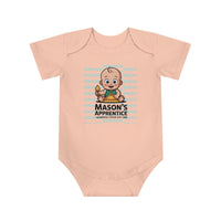 Cotton Baby Bodysuit with Fun Graphic Print Personalized Baby Bodysuit with Masonic Design - Masonic Mugs