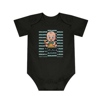 Cotton Baby Bodysuit with Fun Graphic Print Personalized Baby Bodysuit with Masonic Design - Masonic Mugs