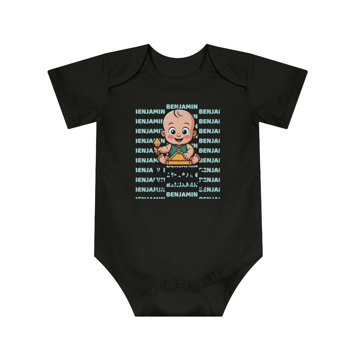 Cotton Baby Bodysuit with Fun Graphic Print Personalized Baby Bodysuit with Masonic Design - Masonic Mugs