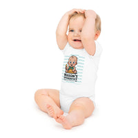 Cotton Baby Bodysuit with Fun Graphic Print Personalized Baby Bodysuit with Masonic Design - Masonic Mugs