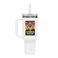 Cumbria Mason 40oz Stainless Steel Masonic Travel Tumbler - Masonic Mugs
