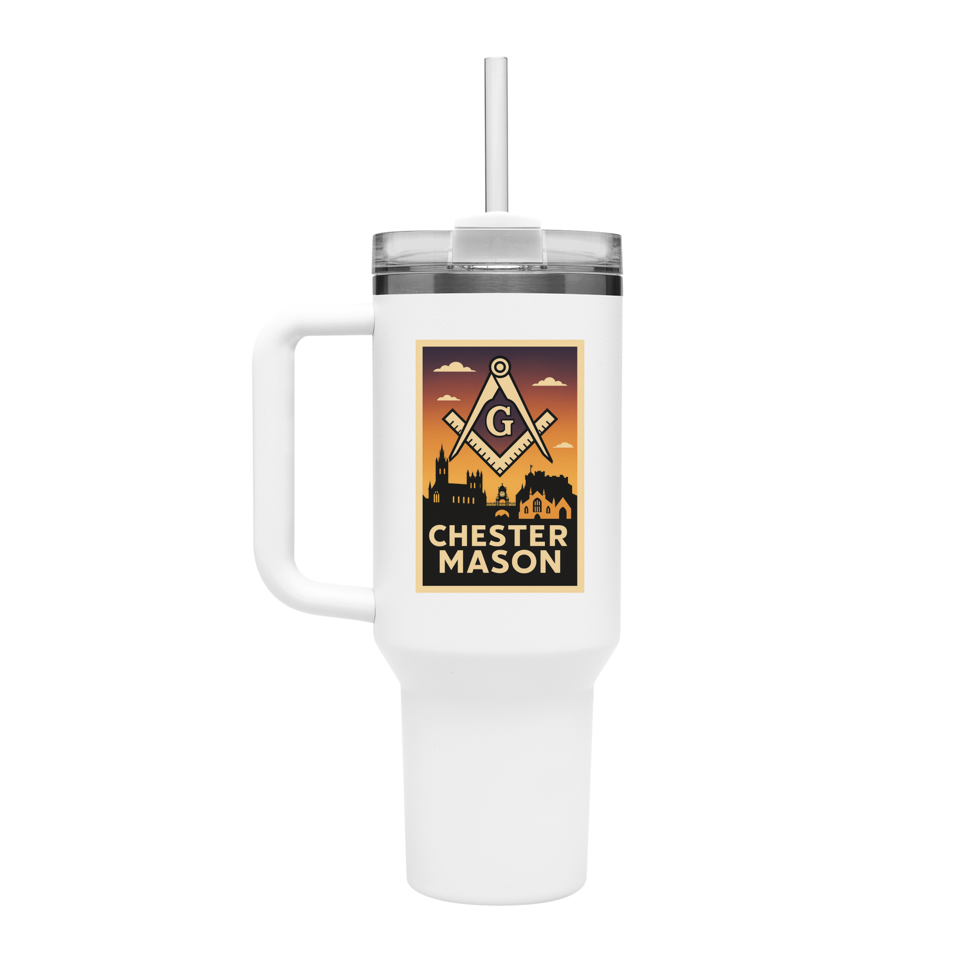 Chester Mason 40oz Stainless Steel Masonic Travel Tumbler AnywherePOD