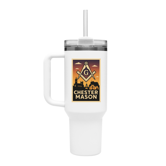 Chester Mason 40oz Stainless Steel Masonic Travel Tumbler AnywherePOD