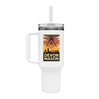 Devon Mason 40oz Stainless Steel Masonic Travel Tumbler - Masonic Mugs