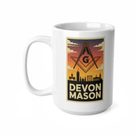Devon Mason Custom Masonic Coffee Mug - Freemason Gift - Masonic Mugs