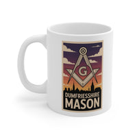 Dunfriesshire Mason Custom Masonic Coffee Mug - Freemason Gift - Masonic Mugs