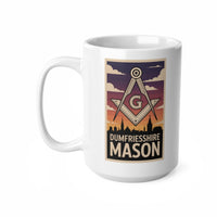 Dunfriesshire Mason Custom Masonic Coffee Mug - Freemason Gift - Masonic Mugs